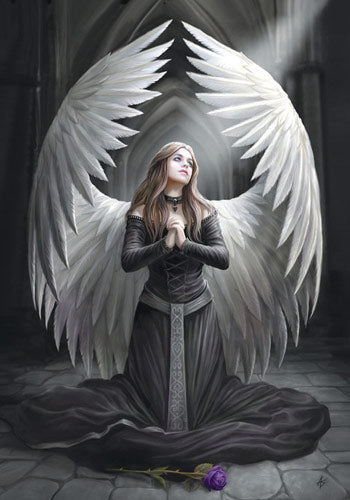 Anne Stokes Grußkarte Prayer for the Fallen