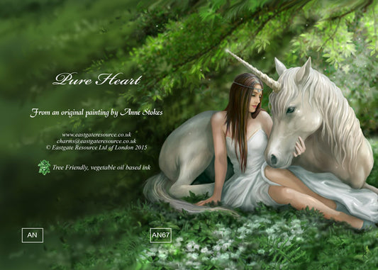 Anne Stokes Grußkarte Pure Heart