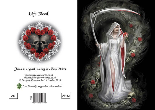 Anne Stokes Grußkarte Life Blood