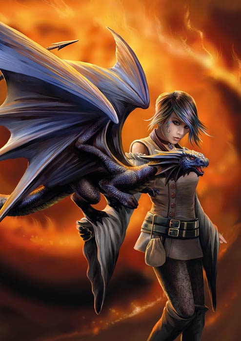 Anne Stokes Grußkarte Dragon Trainer