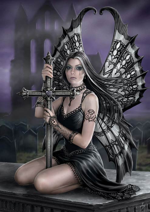 Anne Stokes Grußkarte Lost Love