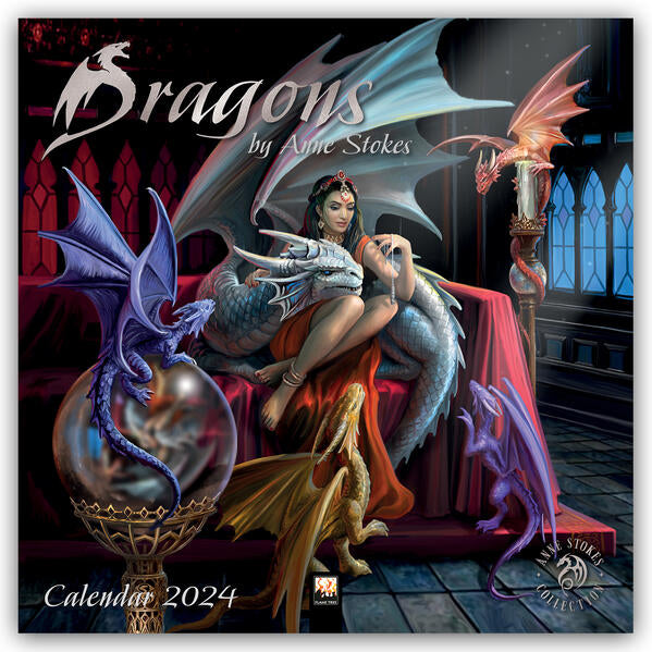 Anne Stokes Wandkalender 2024 Drachen