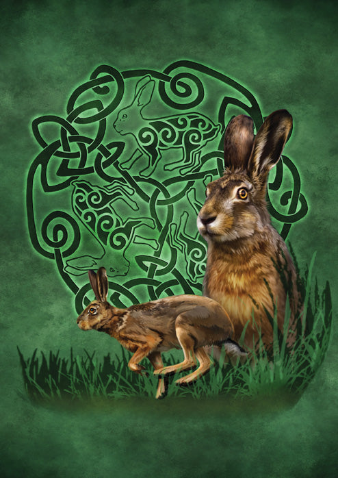 Brigid Ashwood Grußkarte Celtic Hare