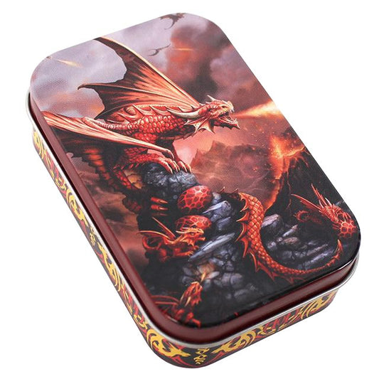 Anne Stokes Metalldose Fire Dragon